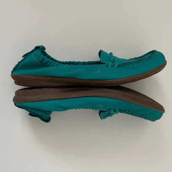 Hush Puppies Aqua Suede Flats Loafer Moccasin - Picture 4 of 12